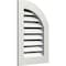 Ekena Millwork Quarter Round Top Right Functional, PVC Gable Vent w/ 1" x 4" Flat Trim Frame, 08"W x 22"H GVPQR08X2201FUN - alternate 2